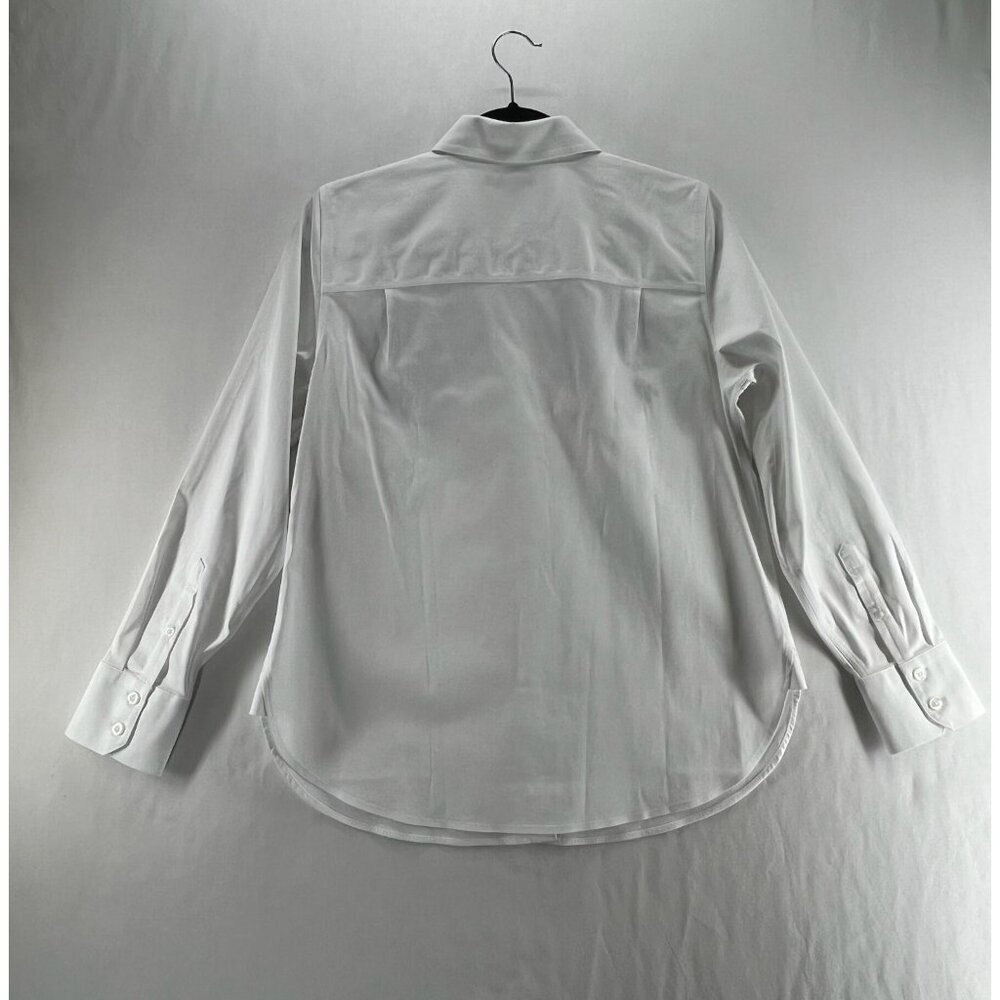 Chicos No Iron Wildflower Embroidered Shirt Womens 0 Long Sleeve Button Up White - Picture 4 of 15